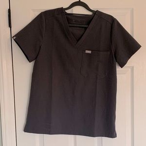 FIGS Catarina™ - One-Pocket Scrub Top - S / Charcoal